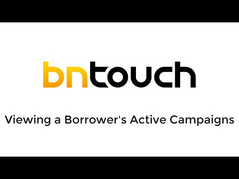 Mortgages Tab: Borrower Campaign List